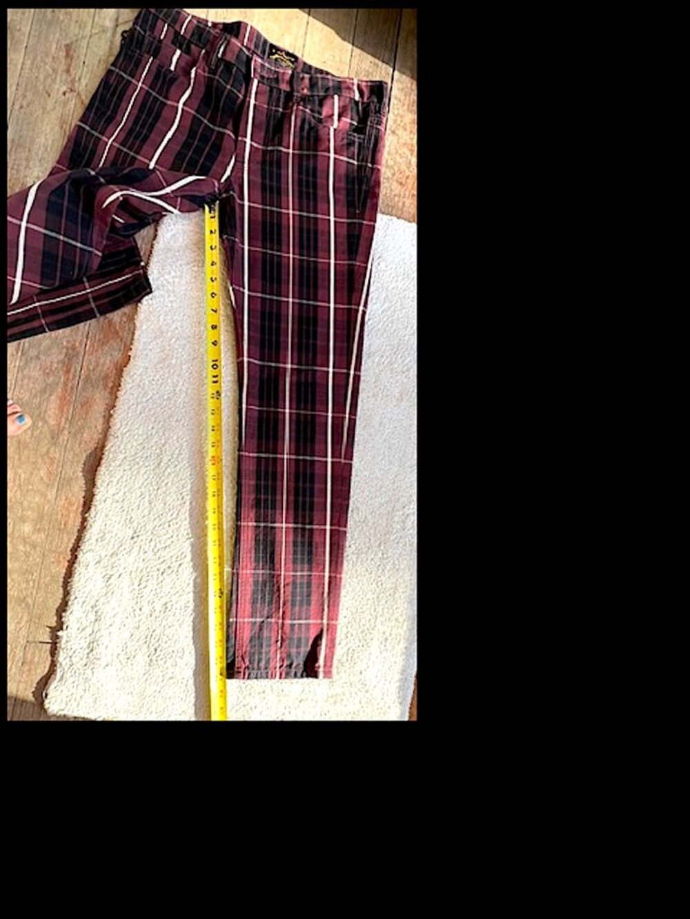 VIVIAN WESTWOOD Men's 31 Plum / Black Tartan Plaid Trouser Pants - Picture 15 of 16